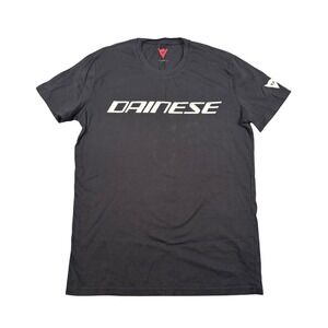 Dainese Mens Graphic Logo T-Shirt Black White Size L WP893